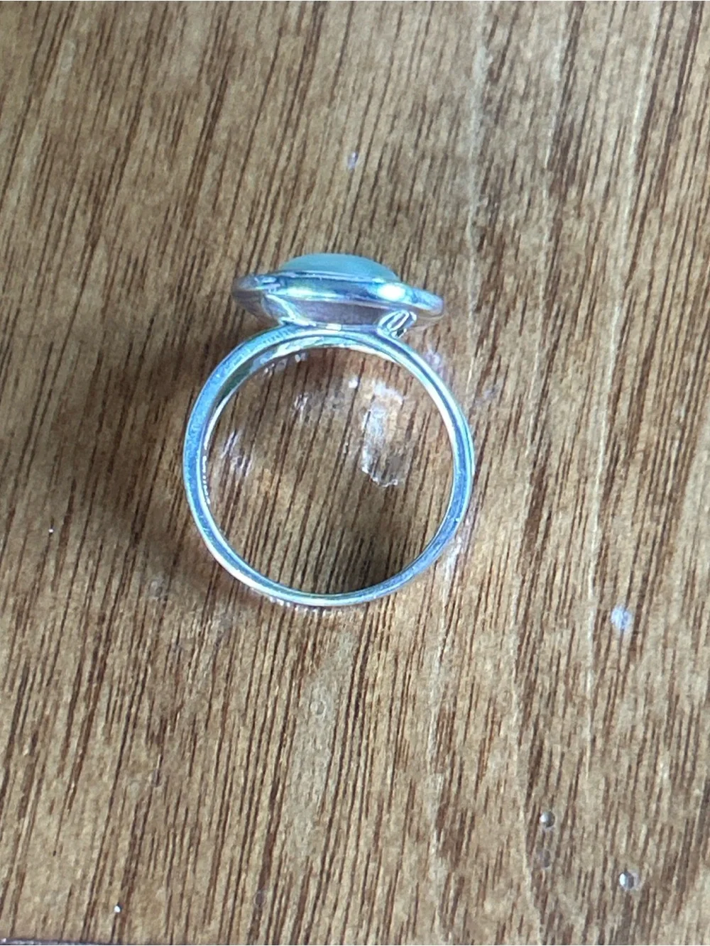 Vintage Sterling Silver Prehnite Ring